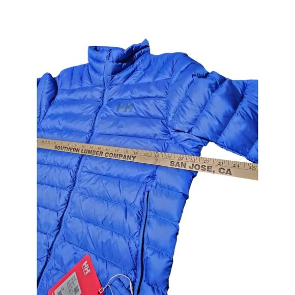 HH Puffer Jacket Mens Medium Blue Verglasn Down Coat Outdoors Casual - Picture 3 of 9